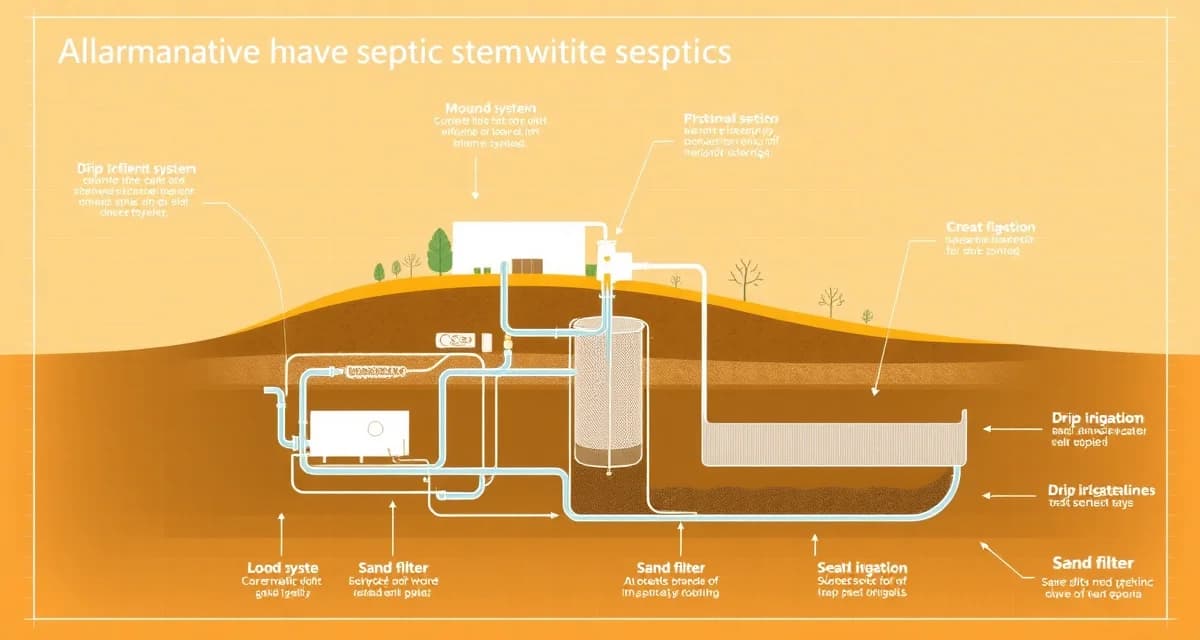 Advanced septic system management platform Alternative septic system management software interface showing mound, drip irrigation, and sand filter system tracking and inspection workflows