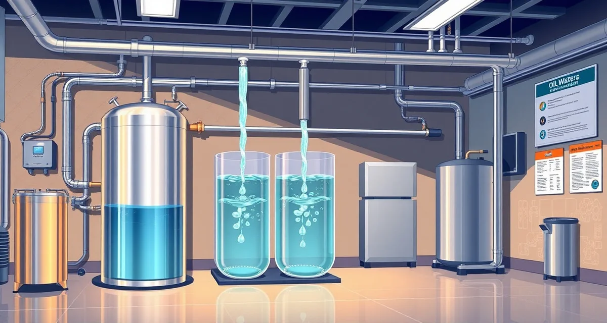 Septic pretreatment equipment for dealership service bays Oil-water separator system for auto dealership septic pretreatment and EPA wastewater compliance