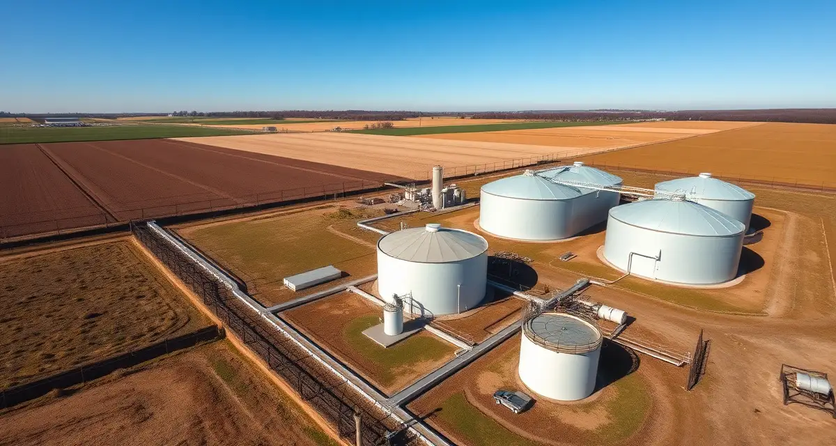 Professional septic service solution for dairy farms Dairy farm septic system service infrastructure showing wastewater treatment tanks and nutrient management equipment for CAFO compliance.
