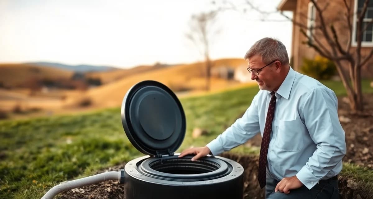Davidson County septic permit inspection process Professional septic system inspection in Davidson County Tennessee showing technician examining residential OSDS permits and requirements