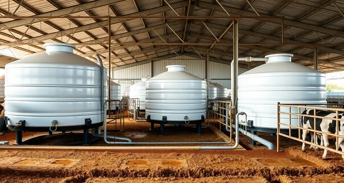 Proper septic infrastructure for livestock auction houses Livestock auction facility septic system with wastewater treatment tanks managing agricultural waste from sale barn operations