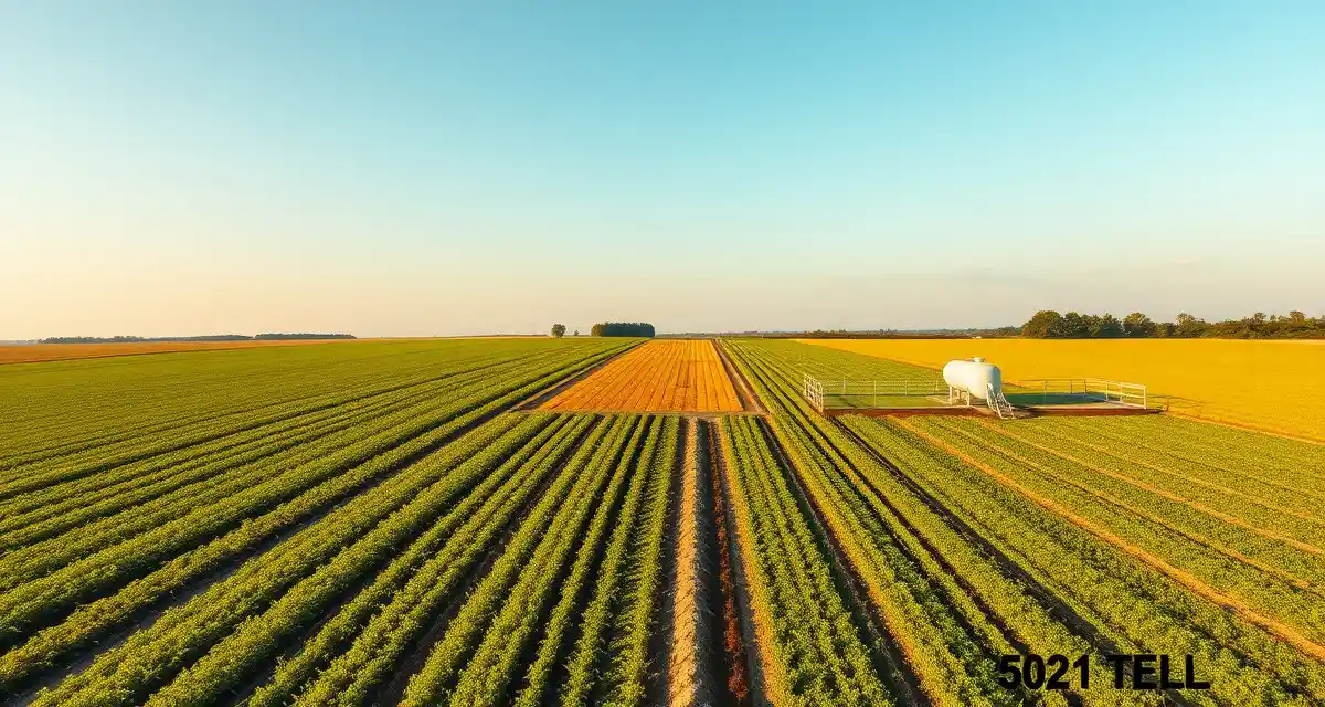 Septic system setback distances on certified organic farms Aerial view of organic farm showing septic system setback requirements and crop field layout for USDA certification compliance