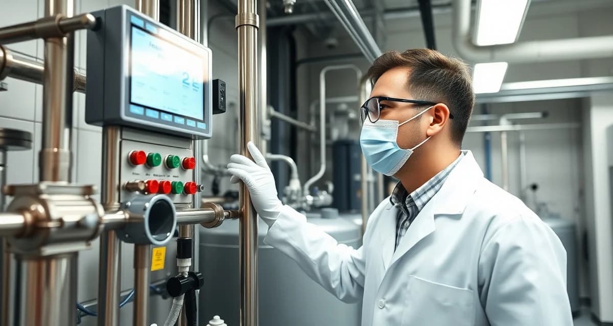 Specialized pharmaceutical septic system inspection Pharmaceutical wastewater treatment system with specialized filtration equipment for DEA and EPA compliant septic management