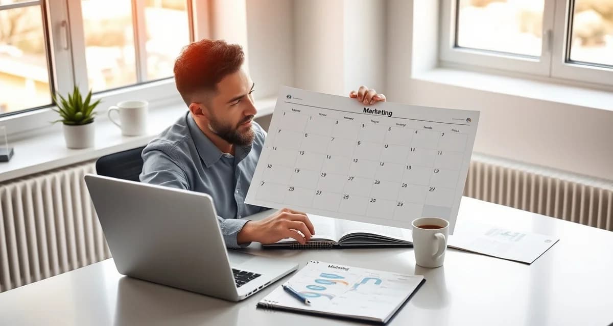 Marketing calendar planning for septic service businesses Septic company marketing manager planning 12-month campaigns using a calendar framework for strategic touchpoints and seasonal booking strategies.