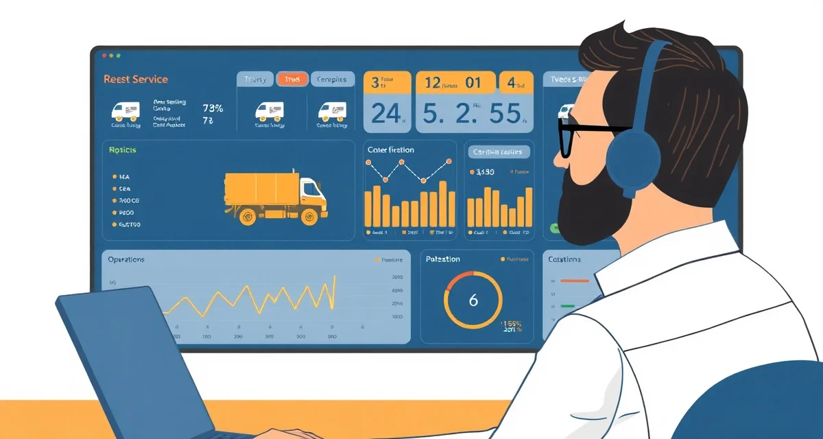 Fleet capacity planning visualization Septic company capacity planning dashboard showing truck utilization rates and fleet management metrics for optimal operational efficiency.