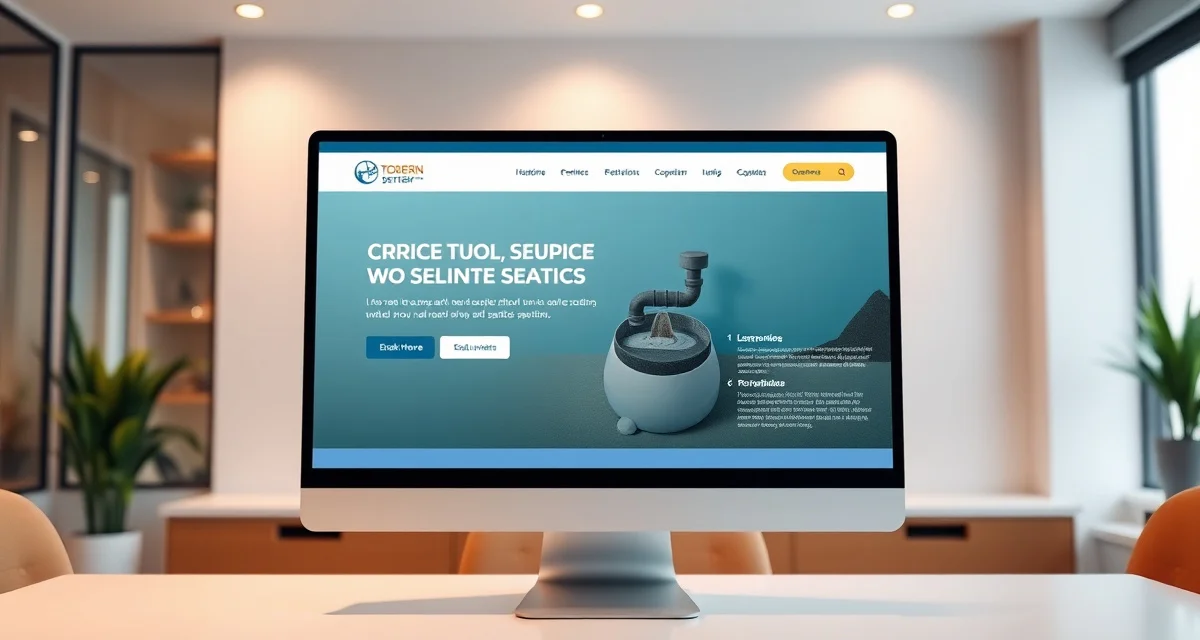 Professional septic service website example Modern septic company website design featuring conversion-optimized layout with online booking integration and trust signals for lead generation.