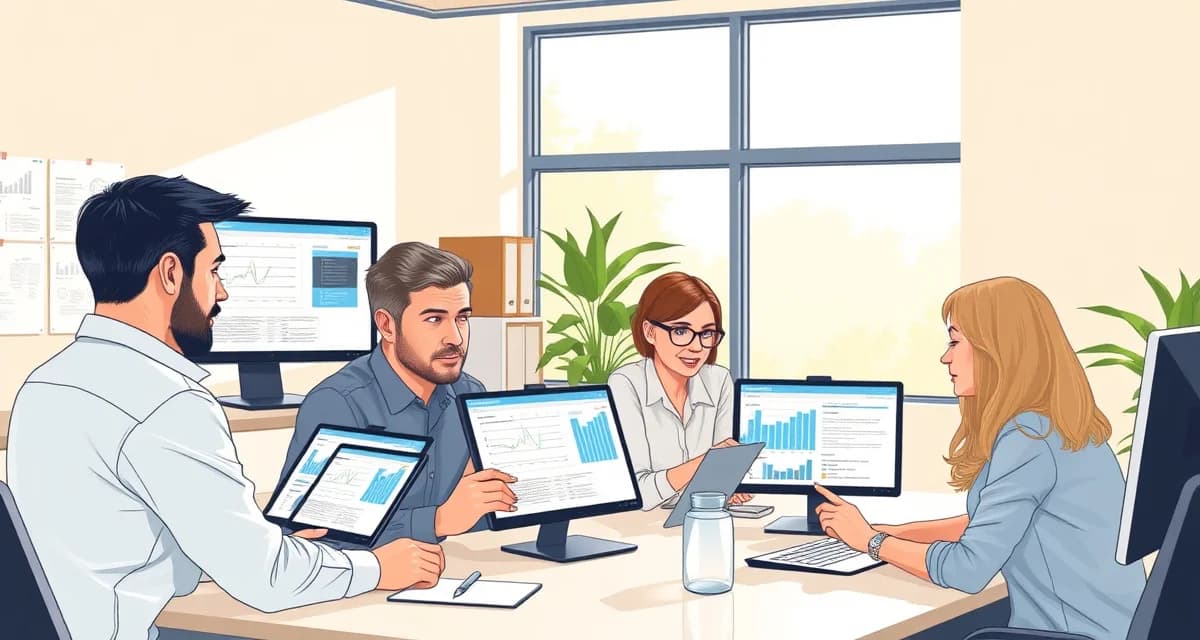 Cooperative septic system management solution Rural water cooperative team managing shared septic system infrastructure using specialized service software for member accountability and compliance.