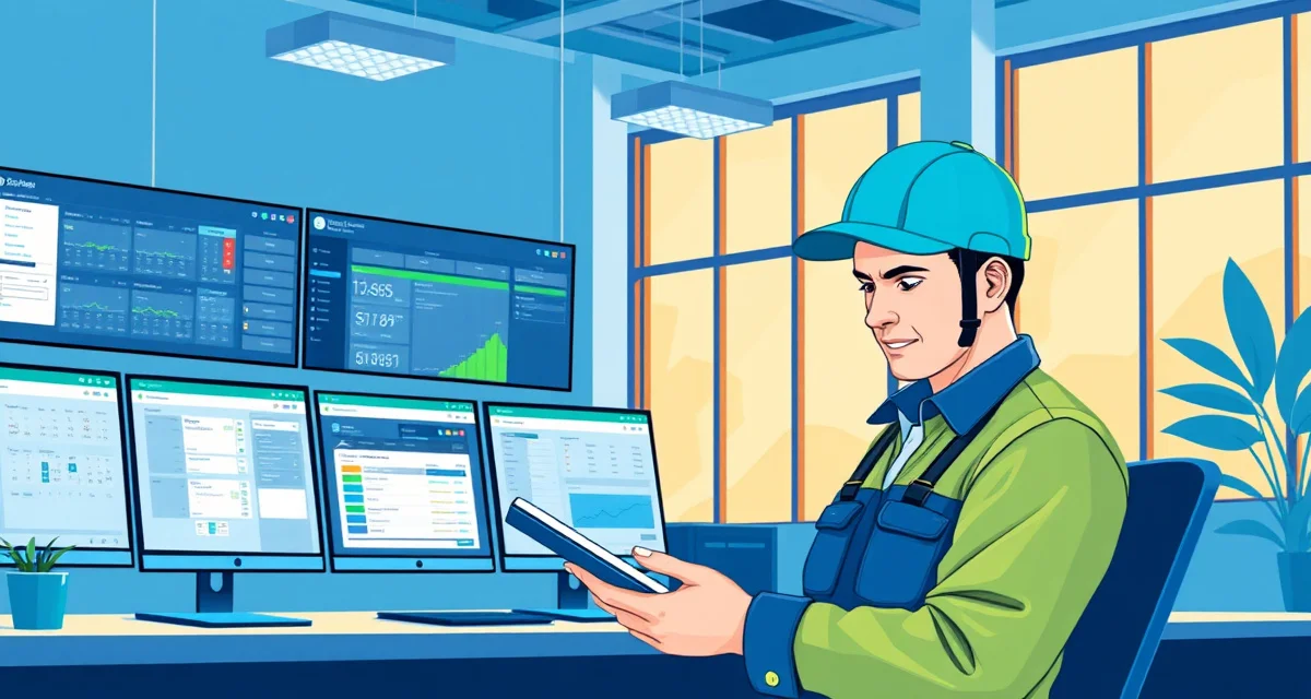 Field Service Management Software for Septic Companies Septic company employee management dashboard showing time tracking, technician scheduling, and payroll integration for field service operations.