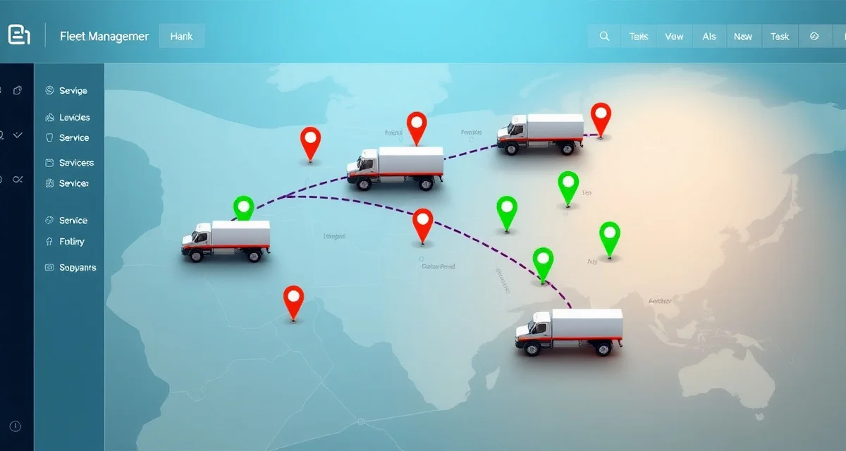 Fleet route optimization for septic service companies Route optimization software dashboard displaying efficient septic truck routing across multiple service areas to reduce fuel costs