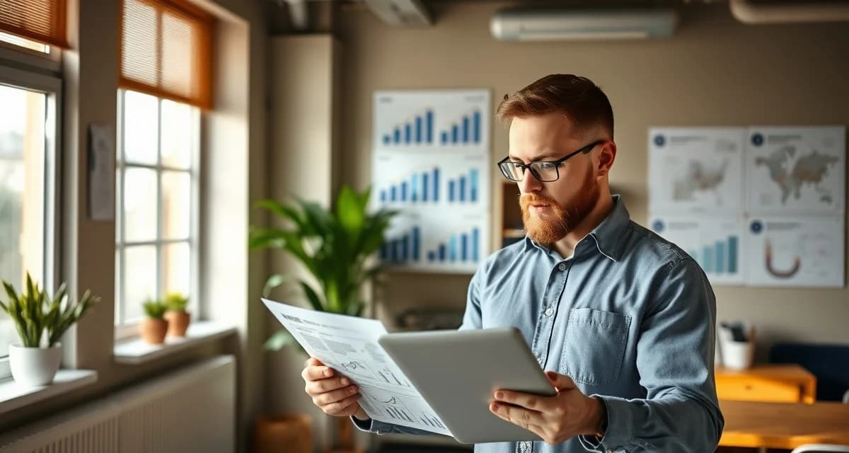 Septic inspection company case study results Septic inspection business owner analyzing growth metrics showing increase from 3 to 7 daily inspections using digital management software