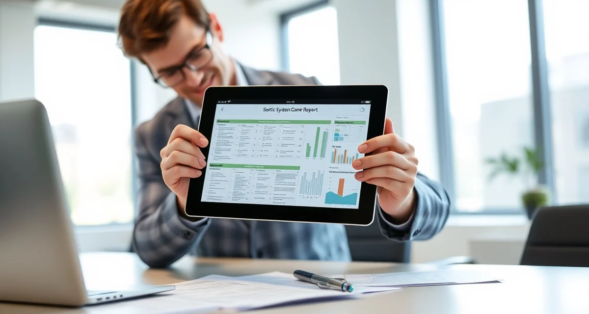 Septic system inspection compliance documentation for real estate transactions Septic inspection compliance report displayed on digital device showing real estate lending documentation requirements and system assessment data.