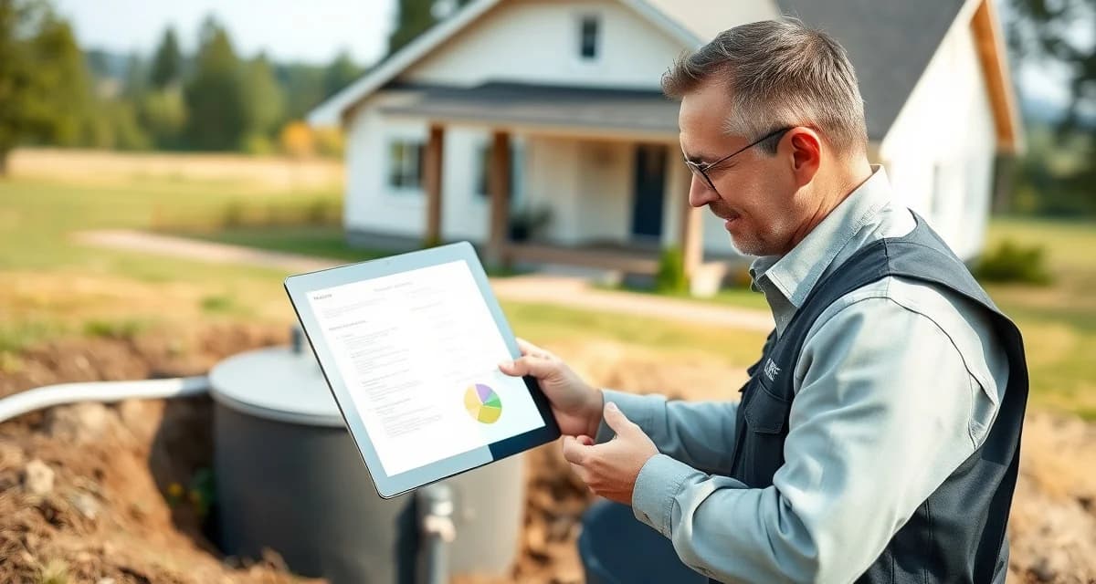 HELOC septic inspection compliance and lender requirements Professional septic system inspection for home equity loan requirements with digital reporting documentation
