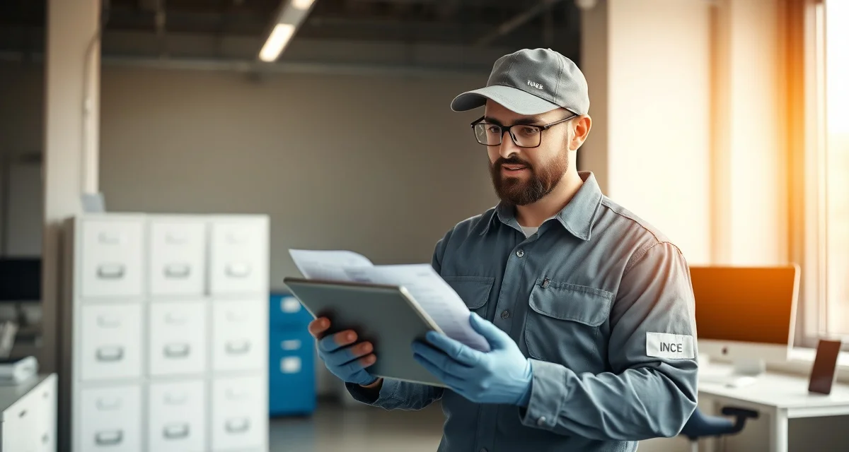 Field billing solutions for septic service companies Septic company invoicing software interface displayed on tablet with billing data and payment processing for field service operations.