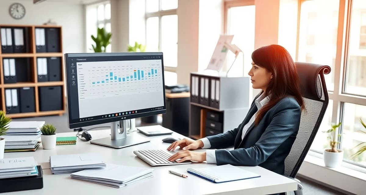Back office automation for septic service companies Efficient septic company office management system showing organized scheduling, invoicing, and compliance documentation on computer dashboard.