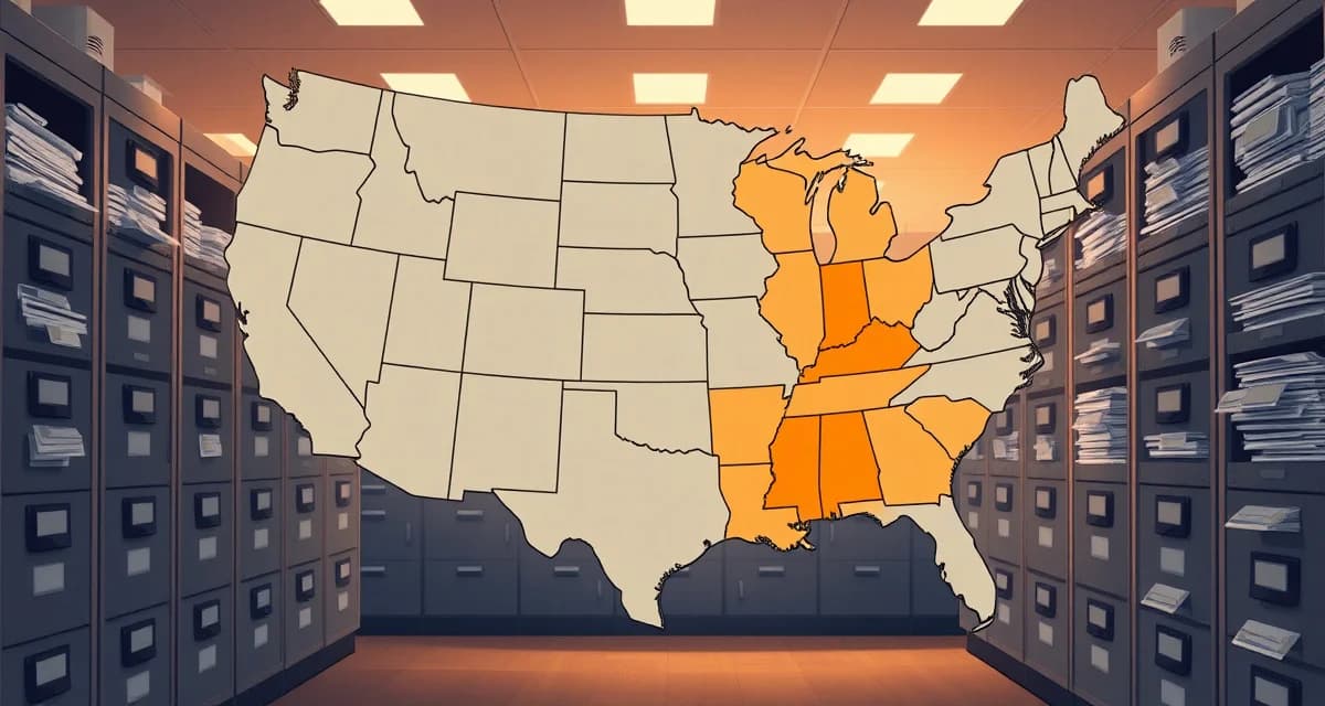County-level septic permit database overview Septic permit database organized by county showing compliance requirements and permit documentation across different regions.