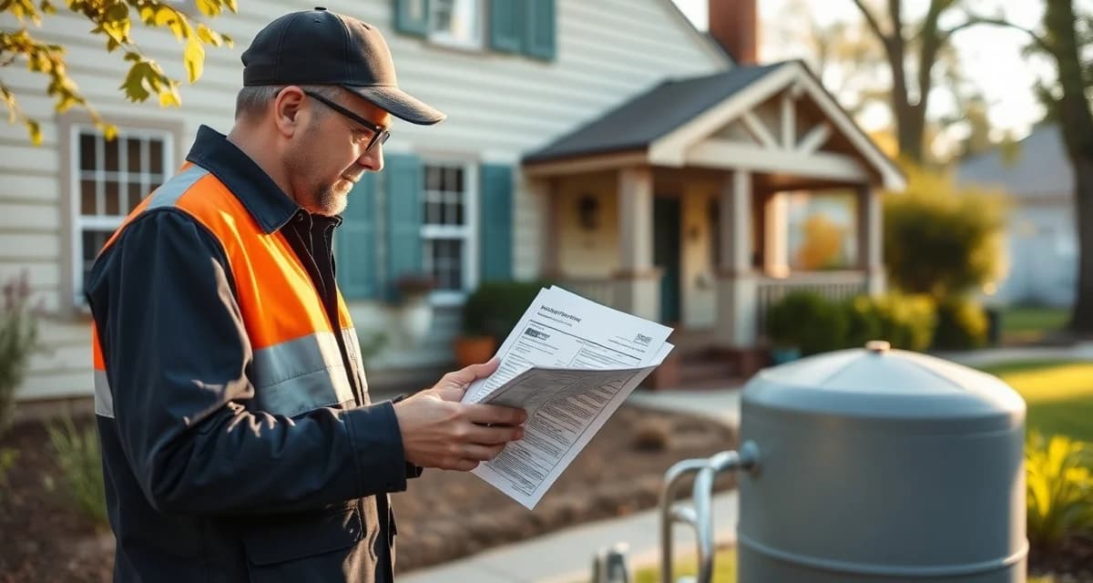 B&B septic system permit inspection process Septic system inspector reviewing commercial permits for bed and breakfast property compliance and wastewater management requirements