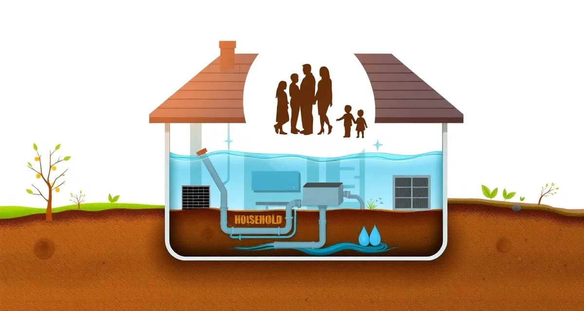 Tank size and household occupancy reference chart Septic pumping frequency guide showing tank size and household occupancy variables for determining maintenance schedule