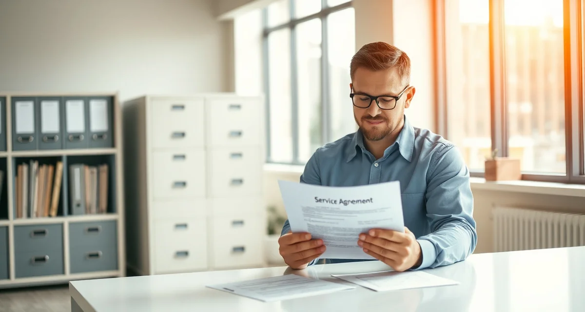 Digital contract management for septic businesses Septic service agreement management software interface showing customer contracts and service scheduling on digital device