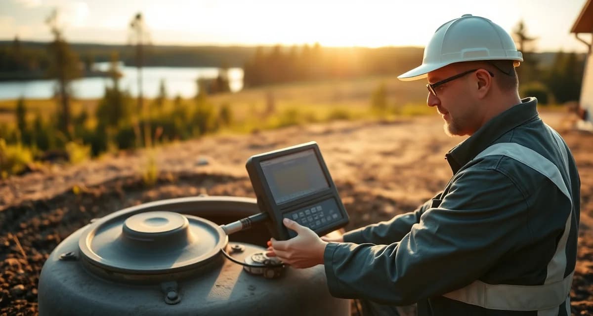 SepticMind septic management software for Minnesota operators Septic service software interface for Minnesota septic system inspection and maintenance management on tablet device