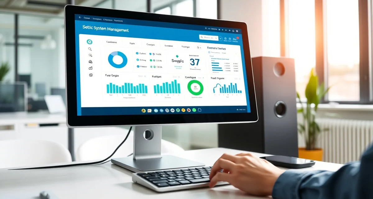 Free trial software interface preview SepticMind septic software dashboard interface displaying system management features during free trial evaluation