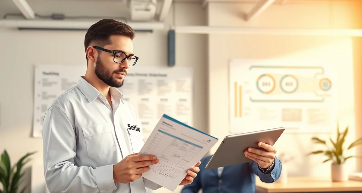 Software migration planning for septic service companies Septic company manager planning software switch with organized timeline and data migration checklist on digital device