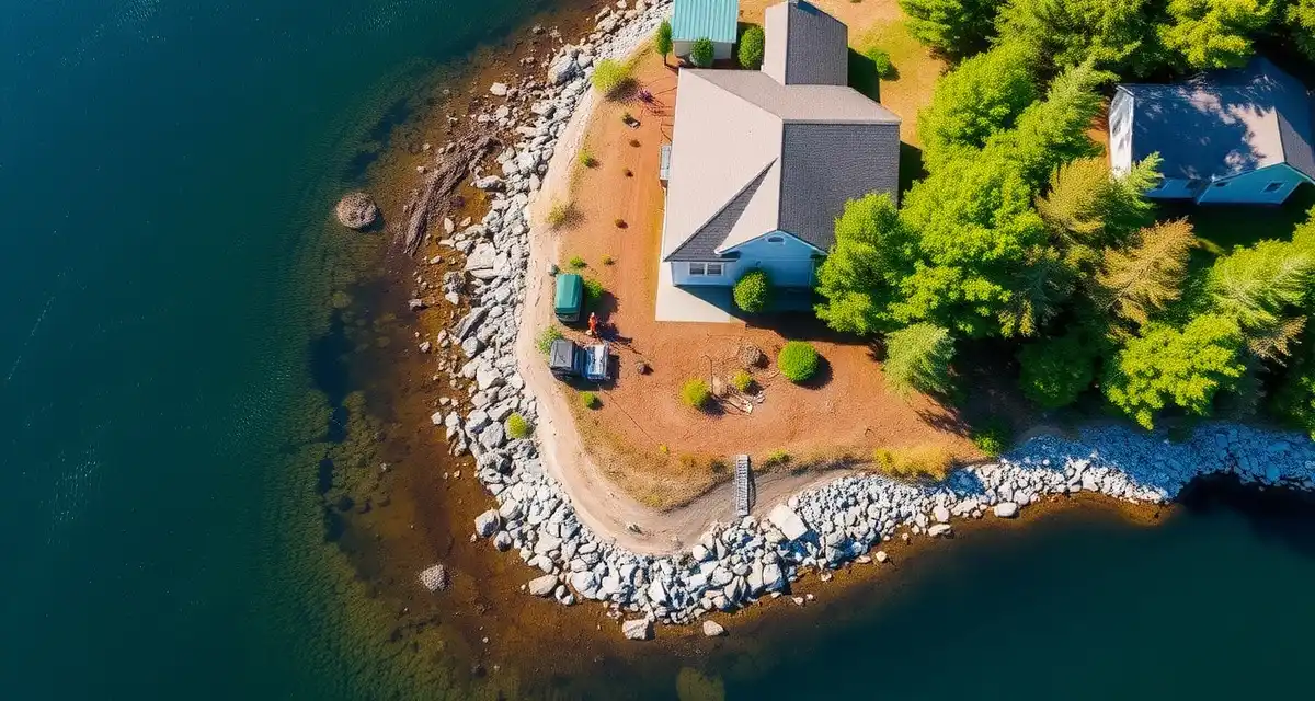 Lakes Region septic service inspection Septic system inspection at New Hampshire lakefront property showing regulatory compliance and shoreland setback requirements