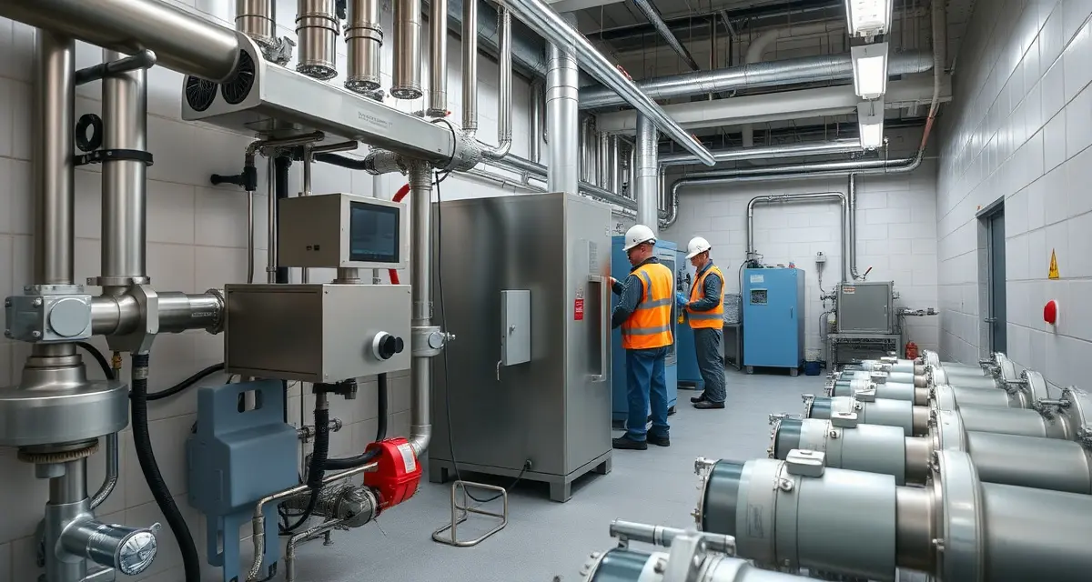 Professional septic service for prison facilities Septic system inspection and maintenance at a correctional facility with specialized wastewater management equipment.