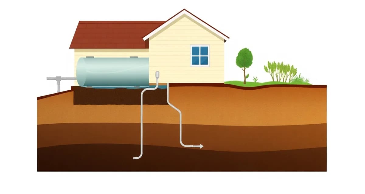 Septic system longevity and maintenance timeline Diagram showing how long a septic system lasts with proper maintenance and care over 25-40 years