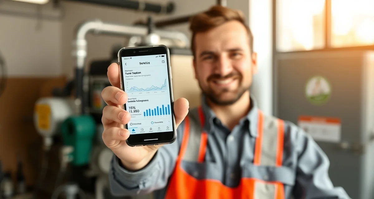 Text message campaign analytics for septic service businesses Septic company text messaging campaign dashboard showing 28% conversion rate and customer engagement metrics on mobile phone screen