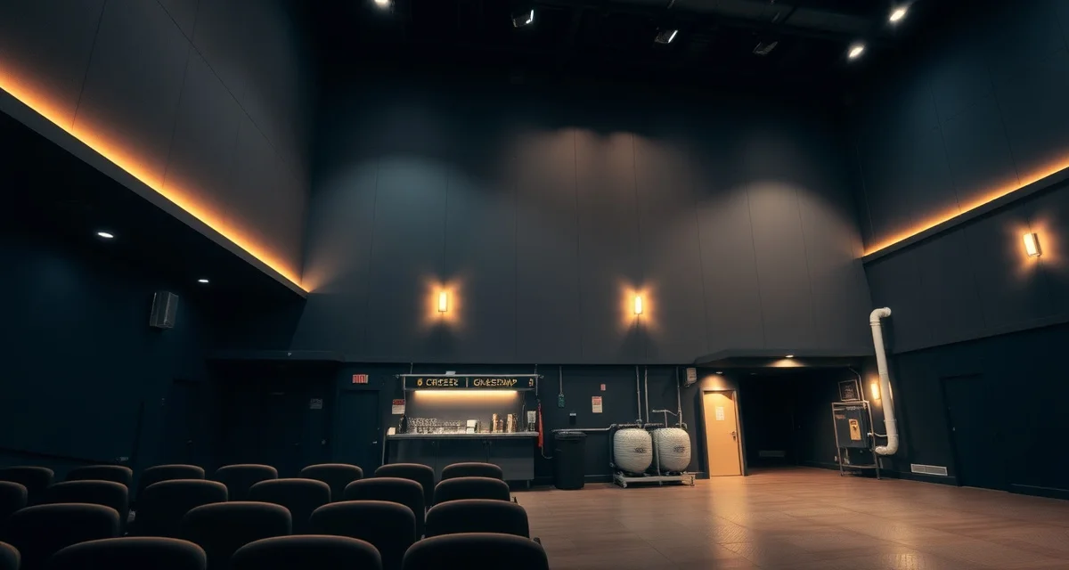 Theater septic service and compliance infrastructure Modern theater septic system with grease management infrastructure for concession stands and wastewater handling