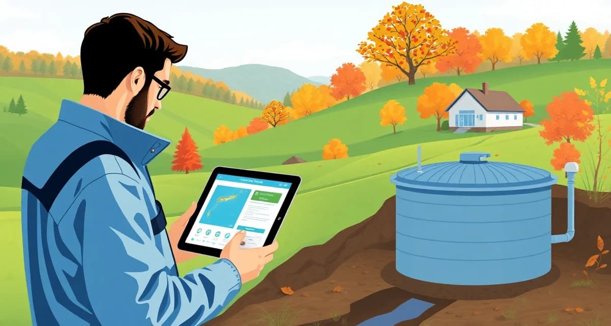 SepticMind software for Vermont septic inspections Septic service software interface displaying Vermont compliance management and inspection scheduling for private wastewater systems