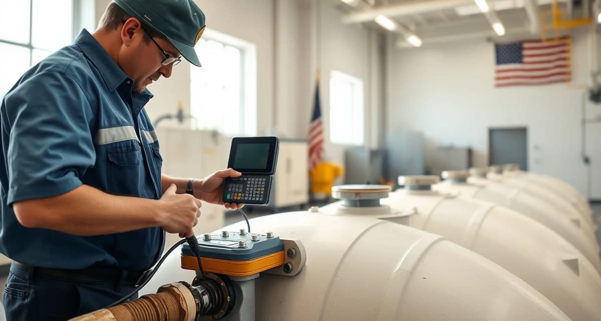 Expert septic service inspection for veterans halls Professional septic system inspection technician performing maintenance at a veterans facility to prevent system failures during community events
