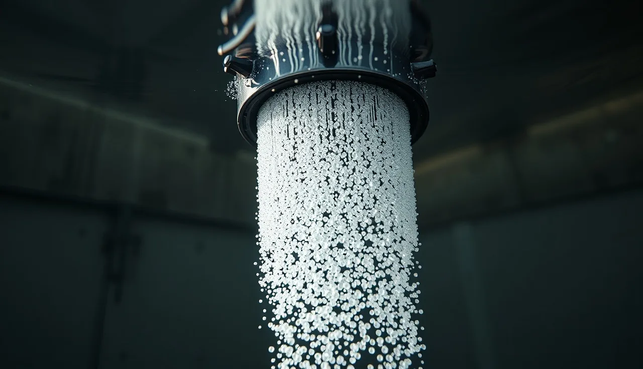 EPDM membrane diffuser producing fine bubbles inside an aerobic septic treatment chamber